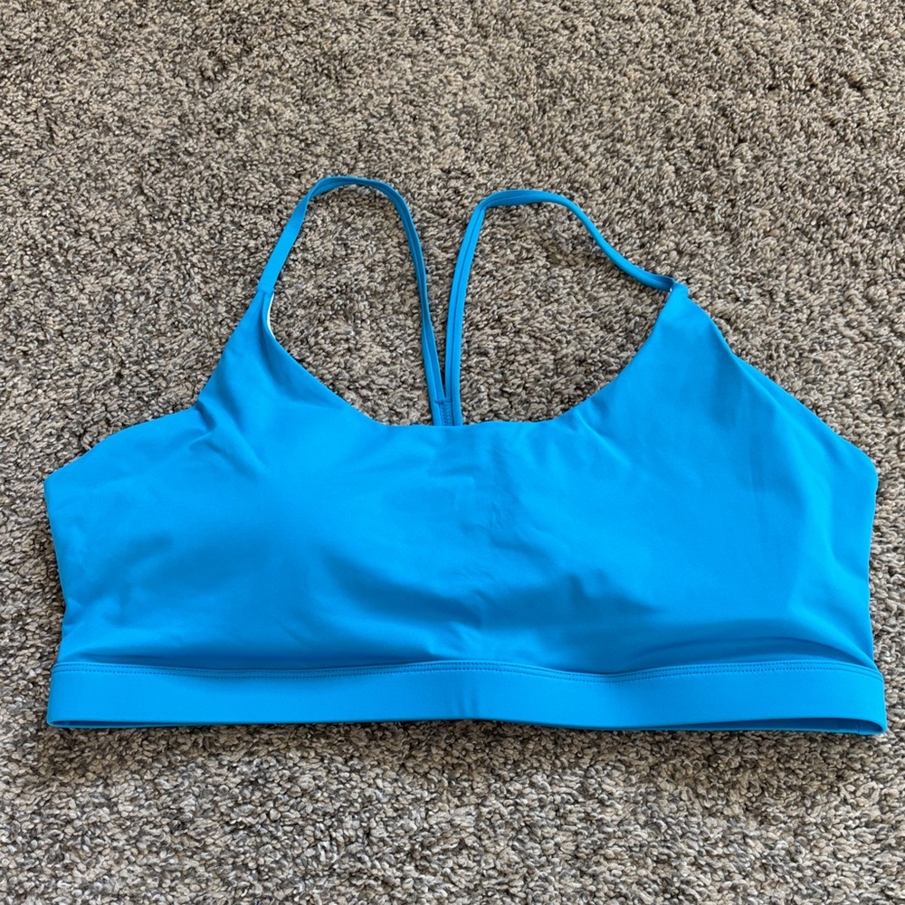 Running Girl Bright Blue Strappy Sports Bra